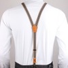 Mendence Suspenders, Women's, Men's, Button-type, Unisex, Thin, Y-Shaped, Leather, Solid,