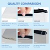 15 Pack Blank Cotton Canvas DIY Craft Zipper Bags Pouches