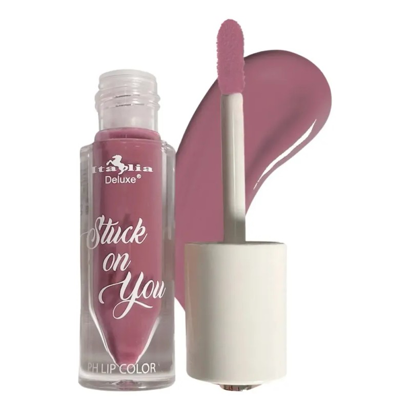 Labial Líquido Italia Deluxe Stuck On You Color Mauve Rosa