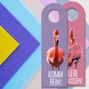 Bleib draußen Komm rein - Flamingo Door Hanger Funny Door
