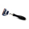 Shaving Set with 5 Edge Razor Real Badger Brush Dual