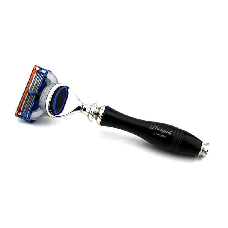 Shaving Set with 5 Edge Razor Real Badger Brush Dual