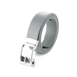 Gelante Genuine Leather Ratchet Dress Belt With Automatic Sliding Buckle - Minimalistic Style-Trim to Fit G706-Light Grey