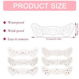 6 Stück Sommersprossen Tattoo Aufkleber, Temporäre Gesichts Tattoo Aufkleber, Wasserfest Makeup Aufkleber, Fake Freckles Patch Gesichts Tätowierung, Glitzer Tattoo Folie für Maskerade Festivl Party