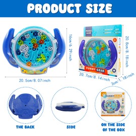 TaimeiMao 3D Maze Labyrinth, 3D Maze Puzzle, Skill Labyrinth Puzzle, Labyrinth Game, Party Fun, Patience Game, Children's Gifts, Skill Game for Children from 3+ Years, Blue