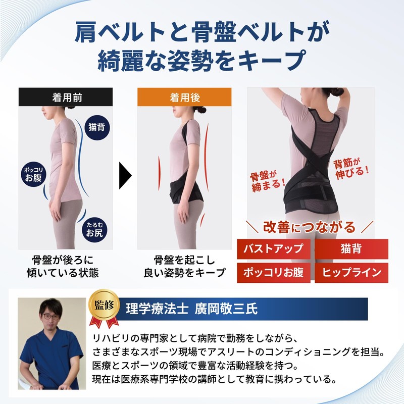 Lively Life Posture Supporter (Double Supports Spine Muscles and Pelvis