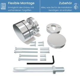 Sempro 1 Round Door Knob for Front Doors and Interior Doors, Fixed Door Knob Made of V2A Stainless Steel