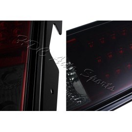 HDC Autosports For Hummer H2 Red/Smoke Lens Full LED Rear Brake Stop Tail Lights Lamp Pair L+R