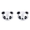 Presentski Panda Earrings 925 Sterling Silver Studs Cute Animal Earrings
