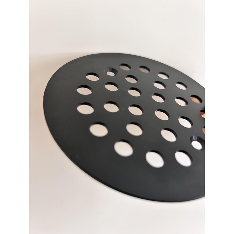 xumy Shower Drain Cover Round Matte Black Drain Strainer Screw
