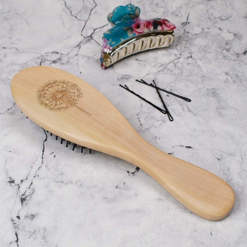 'Single Dandelion' Wooden Hairbrush (HA00055794)