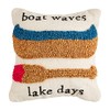 Mud Pie Mini Hook Lake Pillow, 1 Count (Pack of