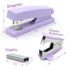 2 Pack Purple Office Staplers, 25-Sheet Capacity with 4000 Staples
