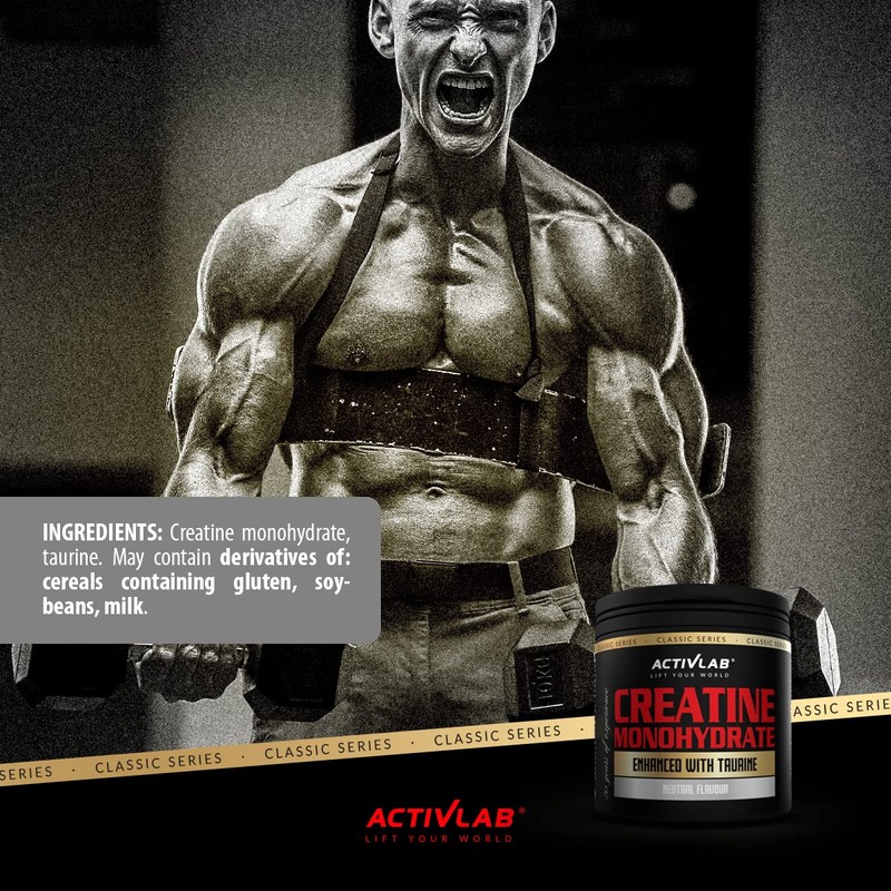 Activlab Creatine Monohydrate | 300g | 50 Servings | Natural