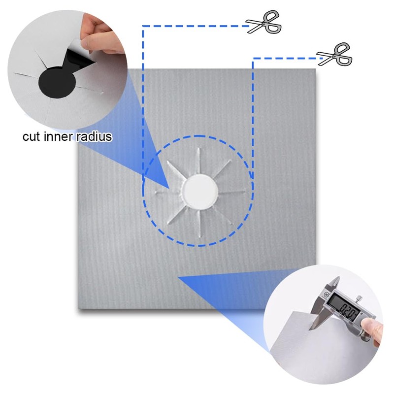 8 Pcs Stove Burner Covers, 0.2 mm 10.6" x 10.6"