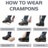 Unbranded Ice Grippers for Shoes/ Boots - 28-Spike Crampons Safe