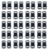 3/8 Inch Black Plastic Buckles - Curved Contoured Quick Side