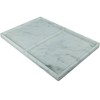 11.81"x7.87" Marble Vanity Tray with Dual Compartments – Catchall Organizer