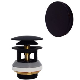 Westbrass Tip-Toe Integrated Overflow Tub Trim with Floating Faceplate, Matte Black, D98RK-62