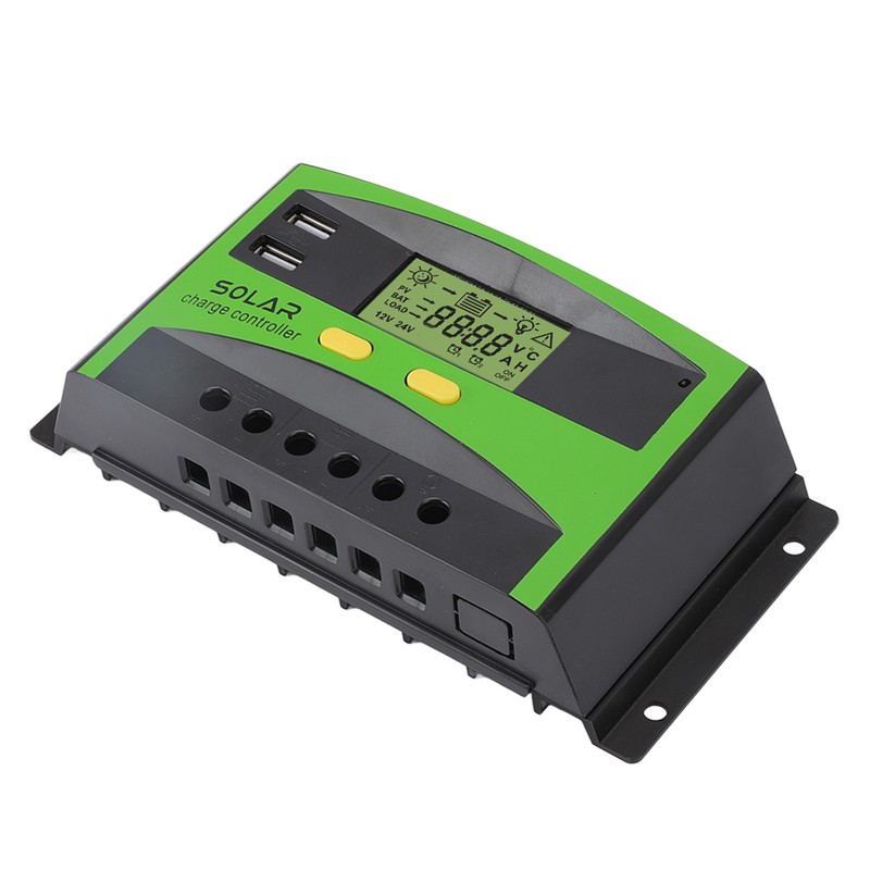 12V/24V PWM Solar Controller Dual USB Double Button Operation Solar