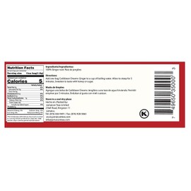 Caribbean Dreams Instant Ginger Tea, 100% Ginger Root, 24 Tea Bags (Pack of 3)