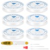 Tenbrachian 6 Rolls Elastic String for Bracelets, Clear Elastic Thread