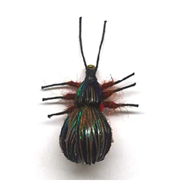 FISHIN ADDICT Beetle Bug realistic floating Jig Fly Fishing Lure handmade Beetle Juice 20mm