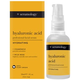 SERUMOLOGY HYALURONIC ACID Professional Facial Serum 30ml, 100% Plant Based Hydrating Skincare Serum