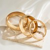 3PCS Chunky Gold Bangle Bracelets Trendy Wide Chunky Cuff Bracelets