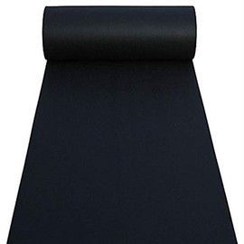 3 x 15 ft Aisle Runners Wedding Accessories 2mm Black Aisle Runner Carpet Rugs for Step and Repeat Display, Ceremony Parties and Events Indoor or Outdoor Decoration 3ft Wide x 15 feet Long