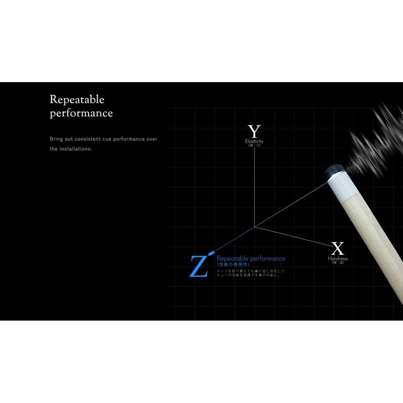 KAMUI Clear Black Laminated Pool Billiard CUE TIP - 1