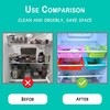 SUL Fridge Drawer Organisers, Plastic Kitchen Pull-Out Retractable Drawer Organizer,
