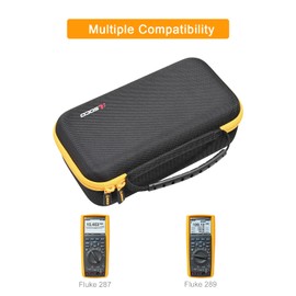 RLSOCO Hard Case for Fluke 289/287 True-RMS Logging Multimeter & Works with UNI-T UT181A True RMS Data Logging Multimeter (Case Only)