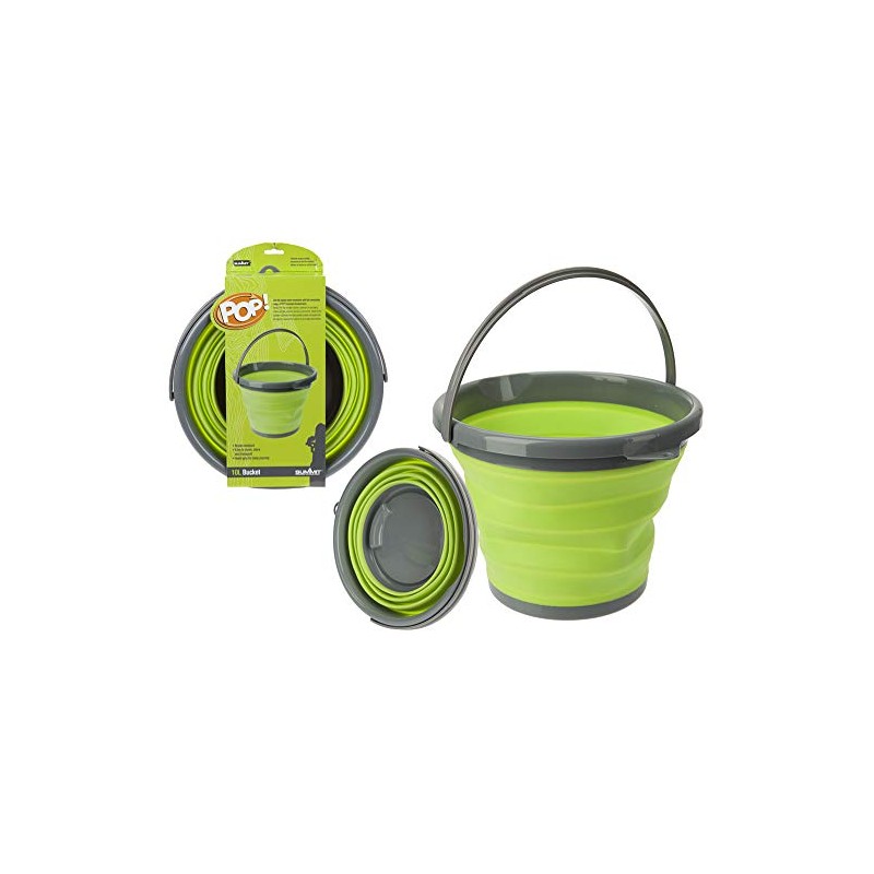 PMS SUMMIT 'POP' 10L BUCKET W/COL WRAP. LIME/GREY