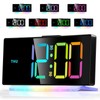 Digital Alarm Clock for Bedroom, Digital Clock with Curved Design,