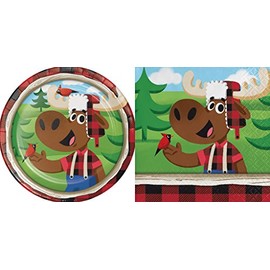 creating converting Lum-Bear-Jack Dessert Plates and Napkins Party Kit for 8