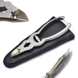 Toenail Clippers for Thick Ingrown Toenails - Heavy Duty Grade Stainless Steel Fingernails Clipper Cutter Trimmer Nail Cutters for Men Seniors Adults Podiatrist Chiropodist Tool with Case