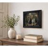 DULASI Framed Witch Wall Art, Moonlit Forest Witch Gathering Painting