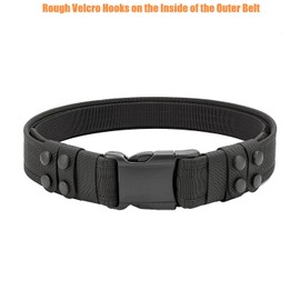 TACNEX 2" Duty Belt w/Hook Liner w/ 4 Keepers 1.5" Loop Inner Belt for Police Law Enforcement Security Corrections M