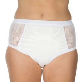 Suprima 1-215-000 Unisex Polyurethane Incontinence Briefs Size 10 White