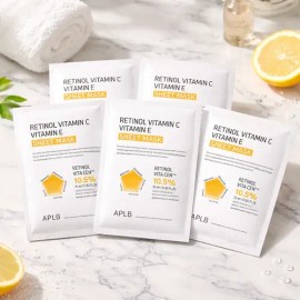 5 Pzs Mascarilla Aplb Retinol Vitamina C Vitamina E 25ml Cu                                                                                           