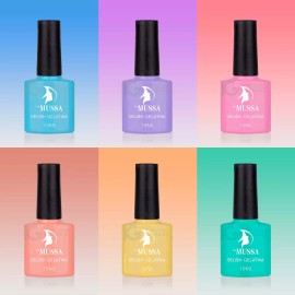 Mussa Gama De Gel Mussa® Efecto Gelatina 6 Esmaltes Para Uñas Uv