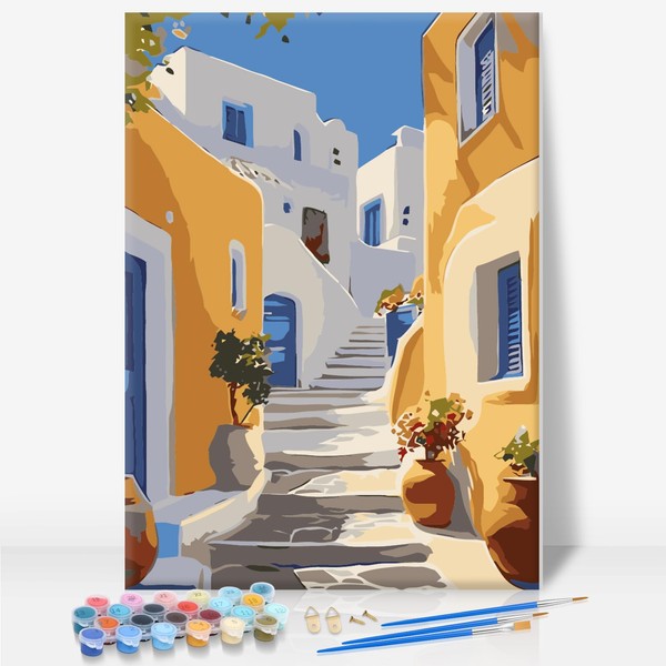 Paint by Numbers Adult Kit with Frame - Easy Framed