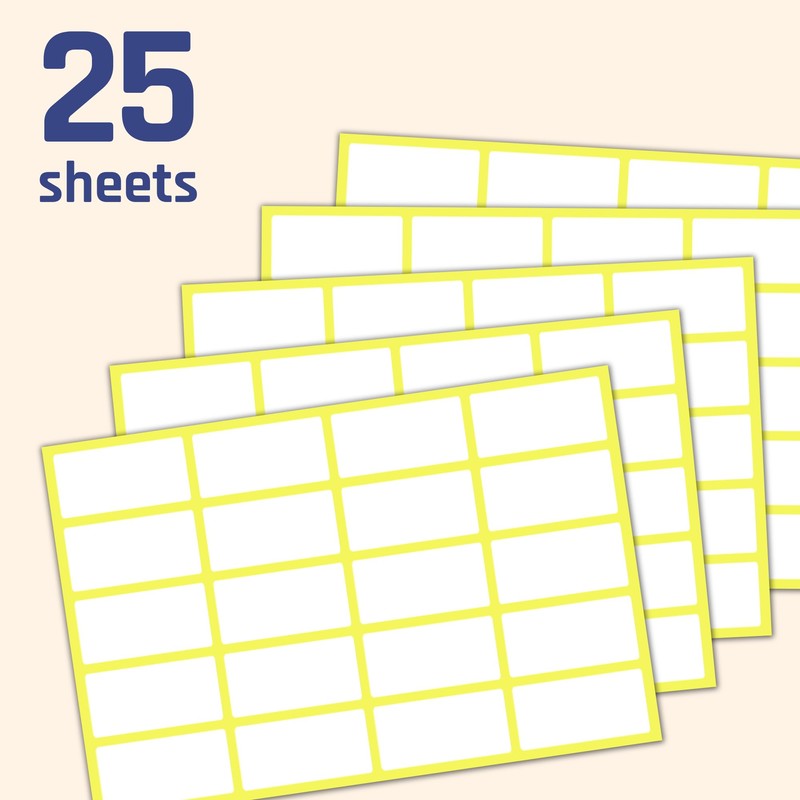 500 Pack, 1.5" x 0.75" - Blank White Labels Stickers