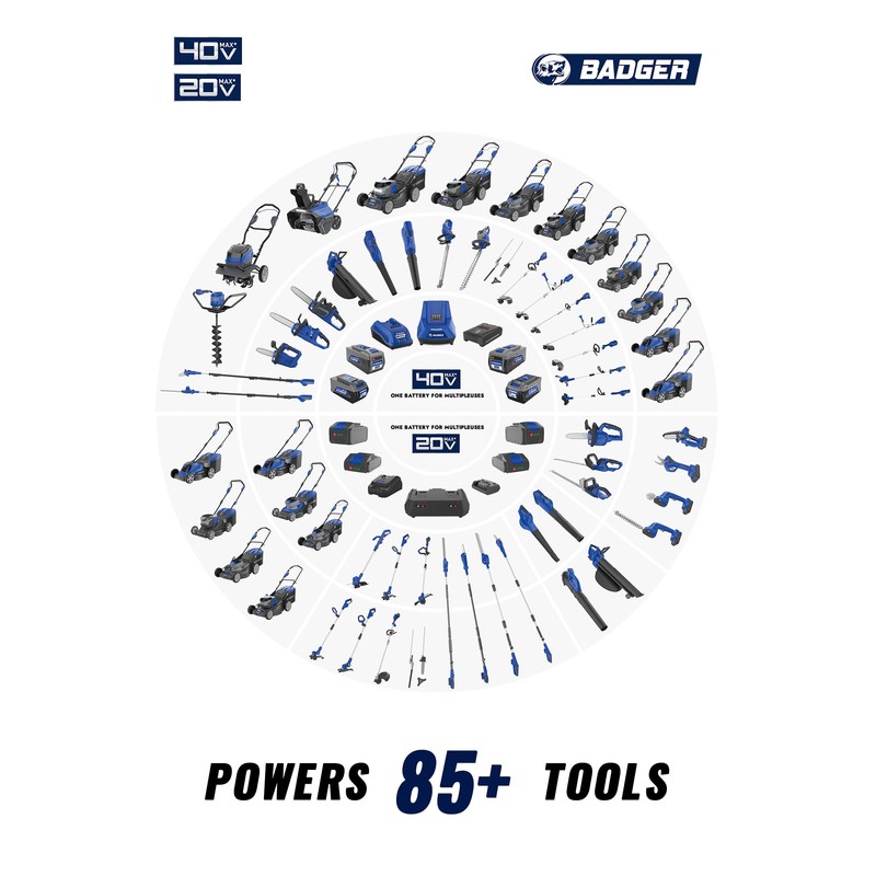 WILD BADGER POWER Weed Wacker 40V 13'' Cordless 2 in
