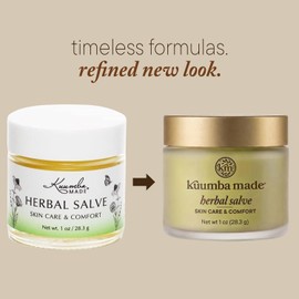 Kuumba Made Herbal Salve, Skin Care & Comfort Balm with Calendula & Comfrey for Dry, Irritated Skin, 1 Oz