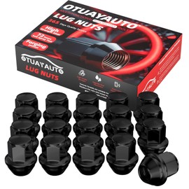 OTUAYAUTO M12x1.5 OEM Lug Nuts - Replacement for 2009-2019 Ford Focus, 2012-2018 Fusion, 2013-2020 Escape, 2018-2020 EcoSport, 2019-2020 Ranger, 20PCS Black OEM Factory Style Lug Nut