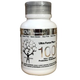 NOVA Probiotics Multi-Strain Ultra Strength Plus+ 100 Billion Probiotics per Capsule-30 VCaps