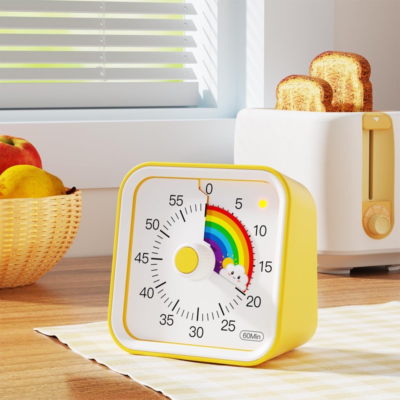 InfPokid Visual Timer for Kids with Pause Function, Cute Silent
