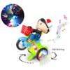 Random Color Kids Simulation Tricycle Toy Music Light Electric Cartoon